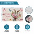 thumbnail image 6 of Easter Bunny Placemats Set of 8, Cute Rabbits Spring Daisy Flowers Retro Beige Placemats for Dining Table, Place Mats for Kitchen Tabletop, Waterproof Wipeable Dining Table Mats Set, 6 of 9