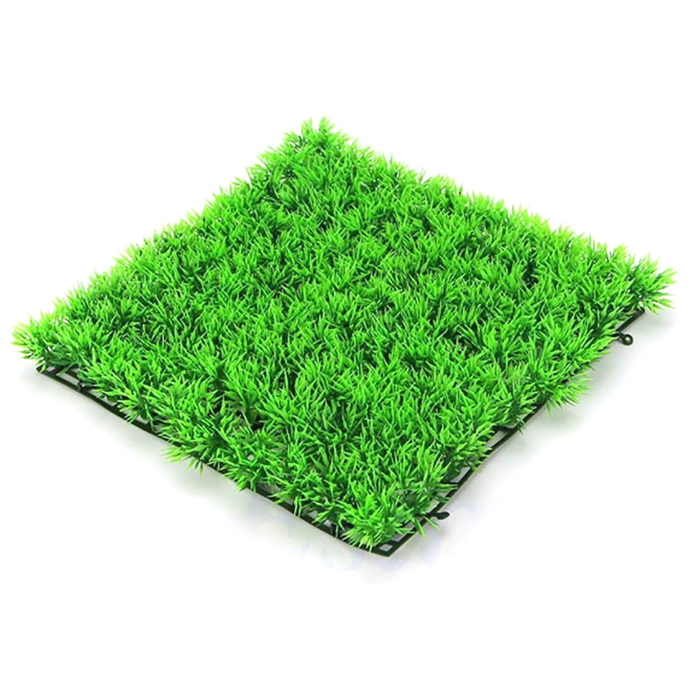 25 x 25cm Plastic Aquarium Fish Tank Green Artificial Grass Lawn Landscape Decoration Accessories Ornament