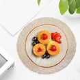 thumbnail image 7 of Round Placemats Set of 1, Vinyl Hollow Placemats 15 Inch, Washable Easy Clean Wipeable Non Slip Stain Heat Resistant Dining Table Place Mats for Home Dining Party Tabletop Decoration(Silver,15x15"), 7 of 7