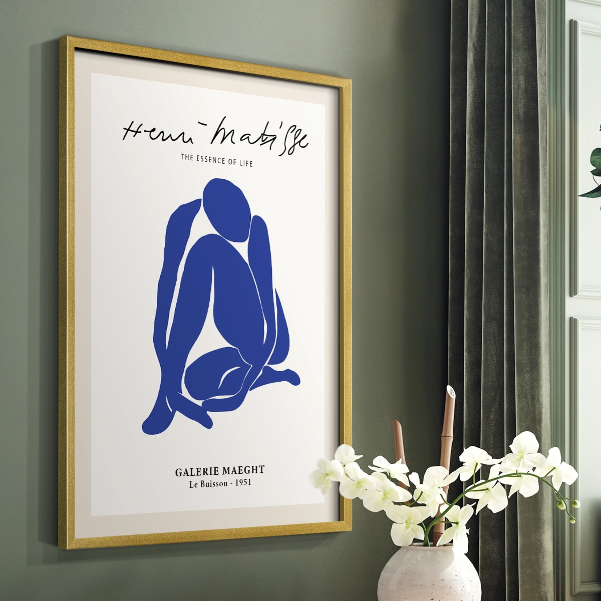 Matisse CXVI Framed Print in Gold Solid Wood 11 x 14 Framed Print