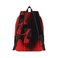 thumbnail image 2 of Honeii Minimalist Skull Red Print Canvas College Laptop Backpack, Durable Rucksack Travel Notebook Bag School Backpack Book Bag for Men Women-Medium, 2 of 7
