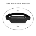 thumbnail image 2 of Riñonera impermeable para hombre y mujer, riñonera ajustable para correr, riñonera ajustada con bolsillo expandible, color negro, 2 of 5