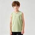 thumbnail image 2 of OSOLU Children Boys Tank Tops Sportswear Breathable Summer Solid Color Sleeveless Crew Neck Lightweight Athletic Vest Activewear Fashion Seaside Tops, 2 of 5