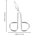 thumbnail image 1 of Tijeras para cejas Tijeras de acero inoxidable en forma de clip de pinzas de punta inclinada para cejas (9 piezas) LingWen 9024715488602, 1 of 1