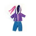 thumbnail image 2 of Miniland Educational Doll Clothes, Fits 12-5/8" Dolls, Cold Weather Purple Fleece Set, 2 of 2