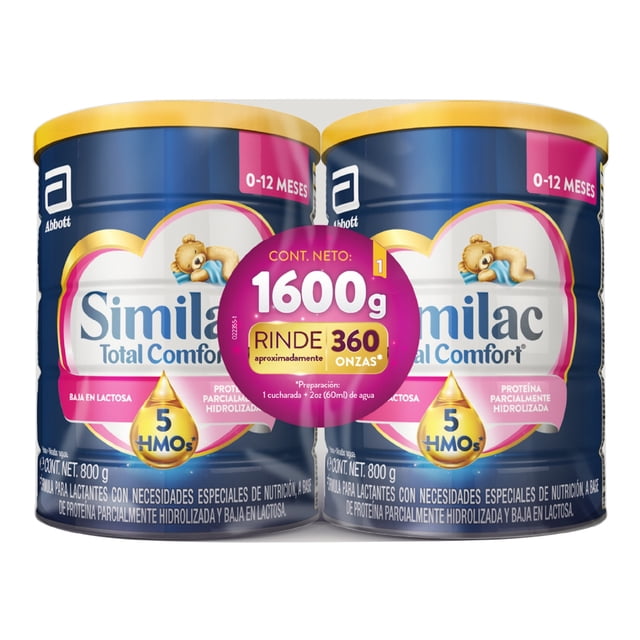 Fórmula Similac Total Comfort Etapa 1 para lactantes de 0 a 12 meses Pack 2 de 800g c/u