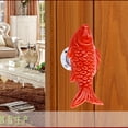 thumbnail image 2 of Carp Fish Shape Cerámica Puerta Cajón Bin Peril Hardware Rojo SM SunniMix Cajón Bin Manilla, 2 of 8