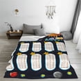thumbnail image 5 of Rateoe Space Math Times Tables Print Fuzzy Fleece Throw Blanket Extra Large,Super Soft,Fluffy and Warm Blankets for Couch,Bed,All Season Use (60"x50"), 5 of 8