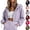 Purple, variant on Women Full Zip Cropped Hoodie Jacket Long Sleeve Drawstring Hooded Sweatshirt Loose Casual Zip up Crop Outerwear Ribbed Cuffs for Fall Daily Wear Pink L
