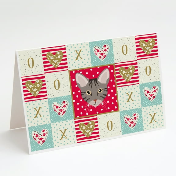 Ocicat Cat Love Greeting Cards and Envelopes Pack of 8