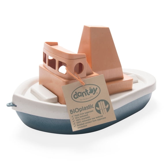 BIO Tuff Tuff Peach & Blue Toy Tug Boat