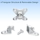 thumbnail image 4 of Soportes en L de Metal Mariposa Removibles Uxcell para Ángulos Rectos con Tornillos para Estantes y Gabinetes 16 piezas Blancos, 4 of 6