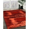 thumbnail image 2 of Ahgly Company Indoor Rectangle Mid-Century Modern Red Oriental Area Rugs, Swatch Sample, 2 of 6