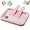 Pink, variant on At-Home Rolled Ice Cream Maker Kit, Portable Instant Freeze Plate with 2 Scrapers, Diy Homemade Rolled Ice Cream Tray for Yogurt Sorbet and Fun Family Dessert Activities (Green)