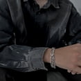 thumbnail image 4 of Pulsera de aleación distintiva de estilo hip hop para hombres y mujeres, cadena de metal, simple y atmosférica, 4 of 6