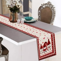 Hometravel Valentine's Day Collection Tablecloth, Heart Themed Indoor Kitchen Table Decoration for Family Gathering, Festive Holiday Table Cover for Dining, Party