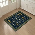 thumbnail image 3 of ODIKA Fish Fishing Vintage Nautical Lures Hooks Bobbers Bathroom Doormat for Entryway, Kitchen, Mudroom, Stain Resistant Flatwoven, 3 of 5
