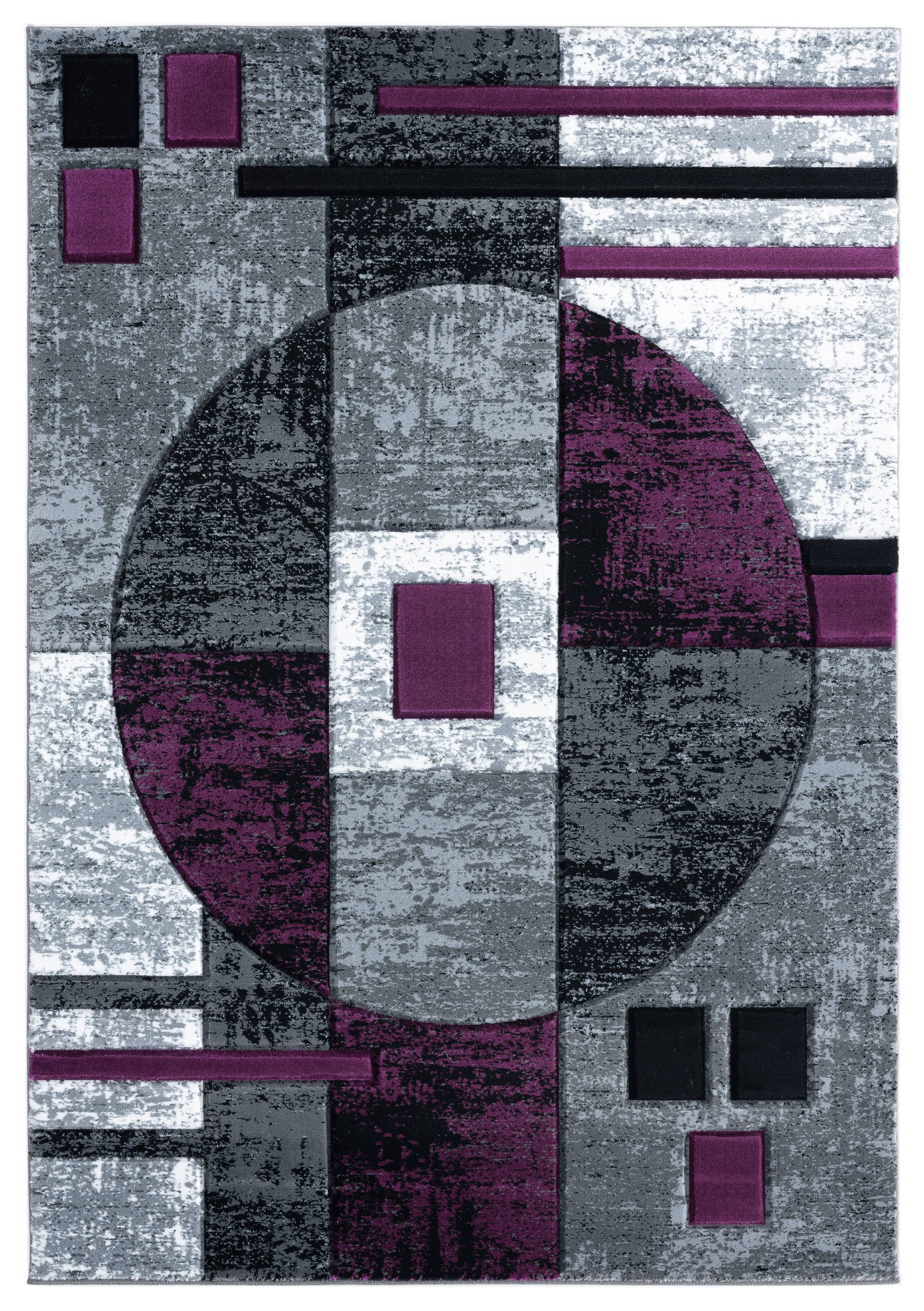United Weavers Drachma Attica Modern Abstract Area Rug, Plum, 7'10" x 10'6"