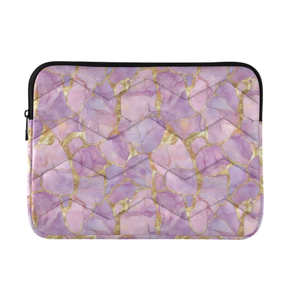 FORMRS 13-13.3 inch Laptop Sleeve Case Soft Carrying Quilted Computer Bag Cover, Pastel Pink Marble Pattern