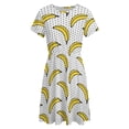 thumbnail image 4 of Cute Yellow Banana Short Sleeve Dress Women Summer Evening Dresses Ladies Sundress, 4 of 7