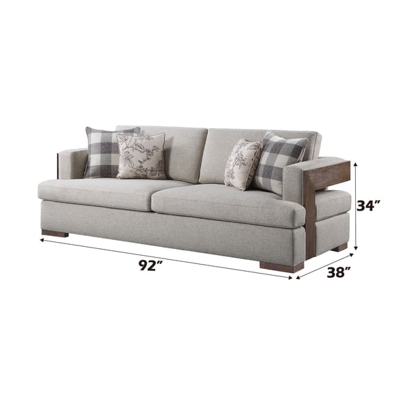 Rich Two - Tone Fabric Pattern - Sofa for Contemporary Homes, Offering Comfort and Practicality