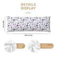 thumbnail image 3 of Disketp Lavender Bicycle Print Body Pillow Cover - Super Soft 20x54 Body Pillow Case,Long Side Hidden Zipper, 3 of 8