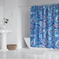 thumbnail image 2 of Blue Paisley Pattern Shower Curtain 72"x84" ,Bathroom Decorative Shower Curtains Set with 12 Hooks,Modern Waterproof Washable Shower Curtain, 2 of 6