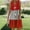 #2 Red, variant on Women Casual Plus Size Mini Dress Summer Loose Fashion Patchwork V-Neck Stripe Dot Short Sleeve Ruffle Tiered Hem Linen Beach Sun Dress