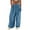 Blue #815, variant on Bovemsi Women's Casual Pants Cargo Baggy Wide Leg Black Loose High Waist Sweatpants Multi Pockets Beach Trousers
