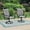 Ash Brown, variant on Sophia & William Patio Dining Chairs Outdoor Swivel Textilene Chairs Set of 2 with Black Steel Frame