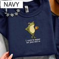 thumbnail image 2 of I Could Be Meaner But Jesus Said No Embroidered Gildan Shirt, Funny Frog Christian Sweatshirt Gift, 2 of 6