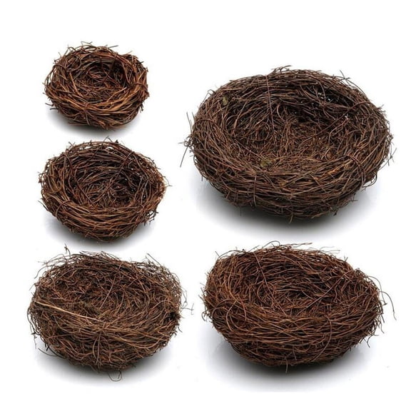 Hand Woven Rattan Bird Nest Natural Breathable Bird Resting Habitat Stable Warm Breeding Roosting House Outdoor Garden Courtyard Wild Bird Shelter And Pet Bird Daily Rest Nest Accessory