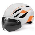 thumbnail image 2 of Casco de bicicleta, casco de motocicleta con luz trasera recargable a prueba de agua, visera magnética desmontable, protección UV para hombres y mujeres., 2 of 6