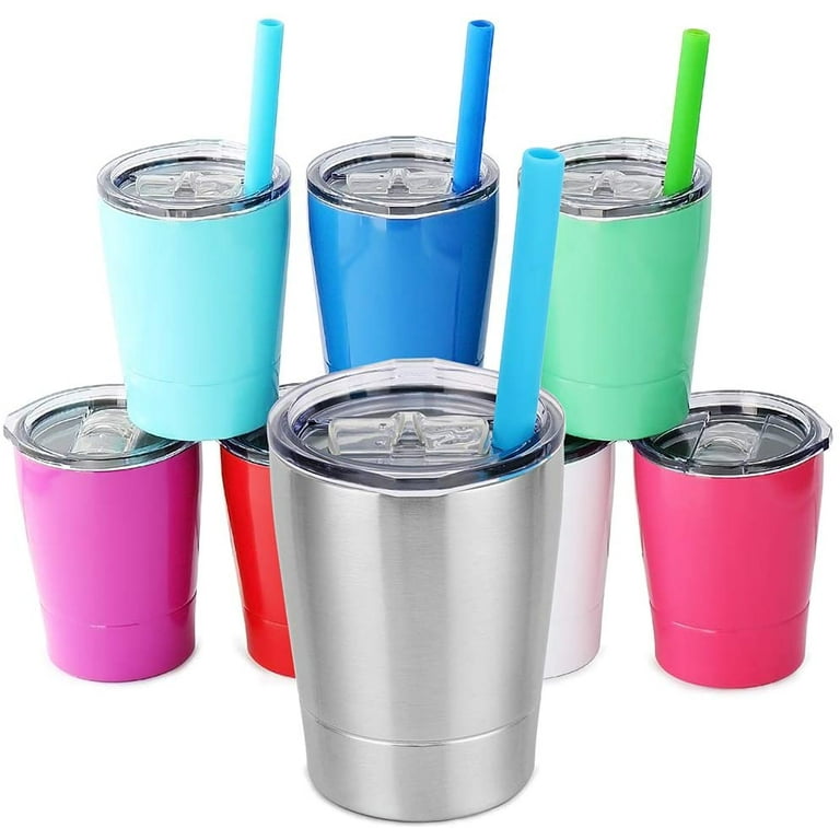 Kids Stainless Steel Cup Lovely SmallTumbler with Lid and Silicone