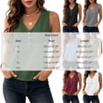 thumbnail image 3 of Neewe Womens Tank Tops Summer Sleeveless Loose Fit Tops V Neck Button Shirts Basic Tees Dressy Casual Trendy Clothes, 3 of 8