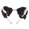 thumbnail image 3 of Diadema con orejas de gato ANGGREK de felpa para Mujeres y niñas, 3 of 8