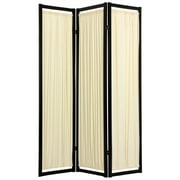 Oriental Furniture 6 Ft Tall Helsinki Shoji Screen, 3 panel, black