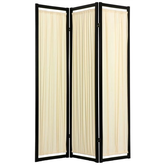 Red Lantern 6 ft Tall Helsinki Shoji Screen, Honey Color, 3 Panel Room Divider