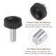 thumbnail image 3 of Uxcell 30 Paquetes M5 x 12mm Perillas de Rosca Macho Métricas con Estrías, Tornillos de Pulgar, Perillas de Sujeción, Agarre Negro, 3 of 5
