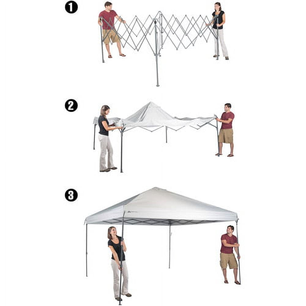 Ozark Trail 12 ft x 12 ft Straight Leg Instant Canopy, Dark Gray, 144 sq ft Coverage