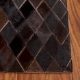 thumbnail image 4 of SAFAVIEH Studio Leather Vita Geometric Area Rug, Brown/Charcoal, 4' x 6', 4 of 11