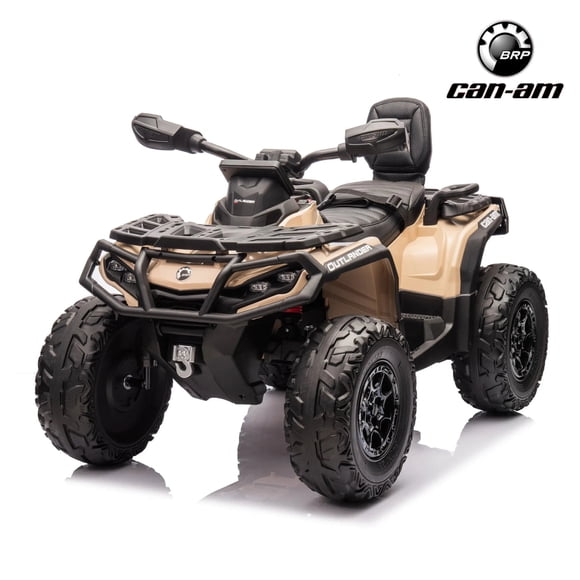 VOLTZ TOYS Officially Licensed BRP Can-Am Outlander 24V 2-Seater Kids Ride-On ATV, 4-Wheeler Motorized Quad Off-Road Toy Vehicle with All-Terrain Wheels & LED Lights,
