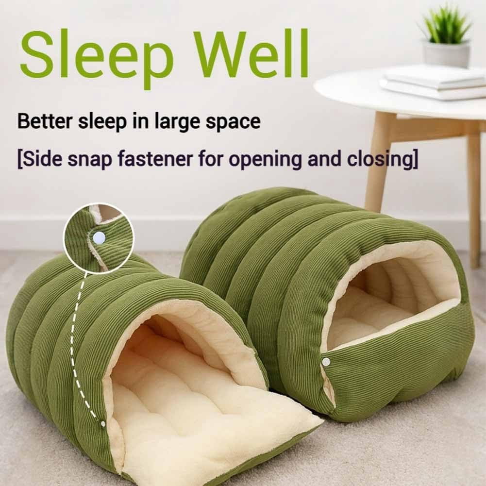 Cozy Monster Cat Bed, Pet Cave for Indoor Cats, Washable Fluffy Dog BEF, Soft and Warm Cats House Tent Bed, Calming Plush Anti-Anxiety Cuddler Beds with Removable Cushioned