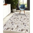 thumbnail image 4 of Floral Decorative Rug, Abstract Dreamy Illustration of Flowers and Butterflies Swirling Design Branches, Quality Carpet for Bedroom Dorm and Living Room, 6 Sizes, Pale Eggplant, by Ambesonne, 4 of 4