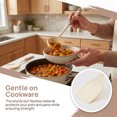 thumbnail image 3 of REGALWOVEN Cooking Utensil Set, Silicone Color-blocked Round Holes Kitchen Utensils with Silicone Brownish Yellow E 3, 3 of 5