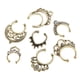 thumbnail image 3 of 21 piercings de cristal para la nariz, sin piercing, para nariz, ceja y ombligo. 21 piezas de bronce antiguo, 3 of 9