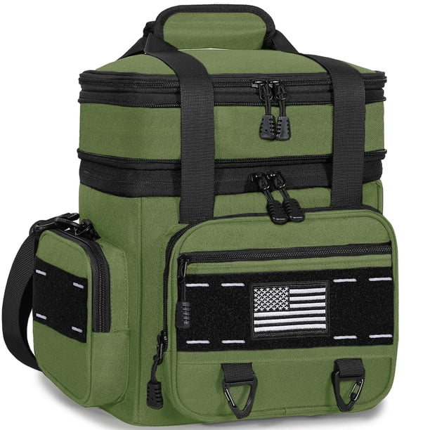 Lonchera Táctica Expandible TENKIST 16L Aislada Verde Ejército
