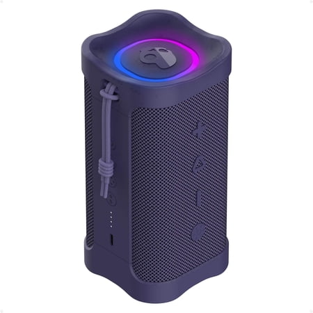 Lifeworks Terrain 2 Bluetooth Speaker, IPX7 Water Resistant, 14H Battery, Multi-Link, LED Light Show, Portable