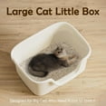 thumbnail image 2 of Extra Large Litter Box with High Sides,23.6" Lx16.5 Wx8.6 H XL Multi Cat Litter Pan for Kitty,Cat Boxes for Indoor Cats,Jumbo Litter Boxes for Big Cats,Anti-Splashing,Easy to Clean (White), 2 of 6