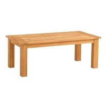 Afuera Living Contemporary Outdoor Teak Wood Coffee Table in Natural